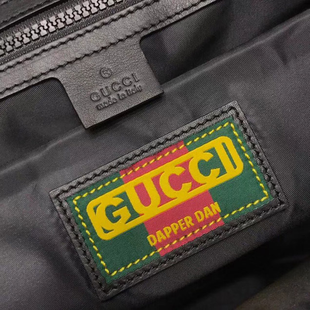 Gucci Mens Gucci-Dapper Dan Backpack 536413 Black GG Leather 2018