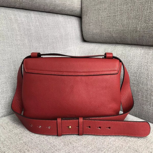 Gucci 401173 GG Marmont Leather Shoulder Bag Red Collection