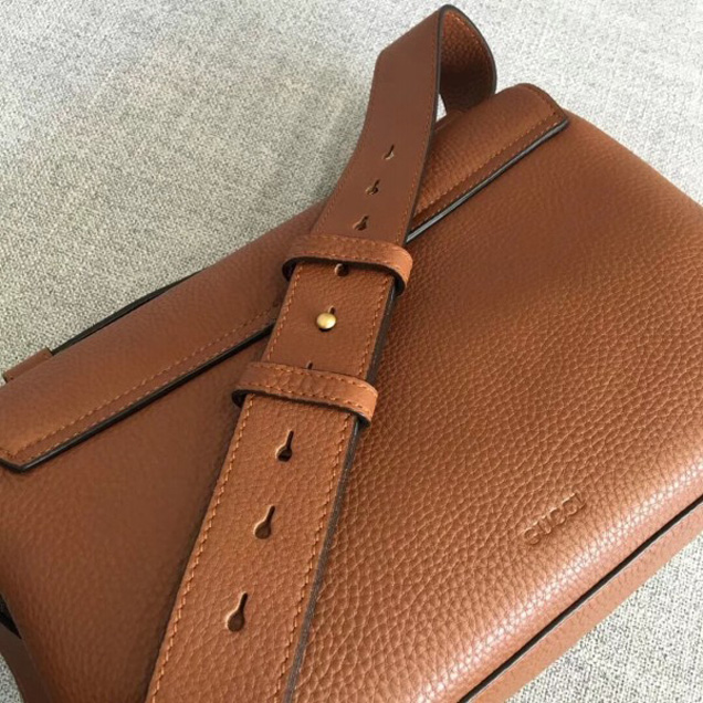 Gucci 401173 GG Marmont Leather Shoulder Bag Brown Collection