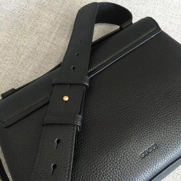 Gucci 401173 GG Marmont Leather Shoulder Bag Black Collection