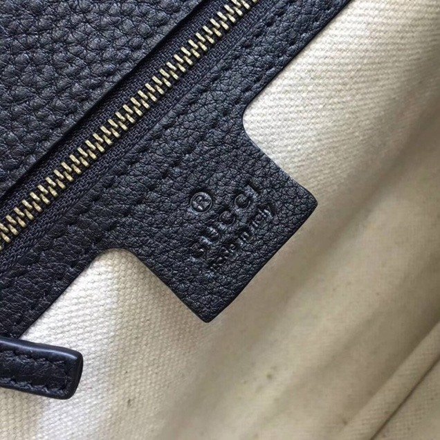 Gucci 401173 GG Marmont Leather Shoulder Bag Black Collection
