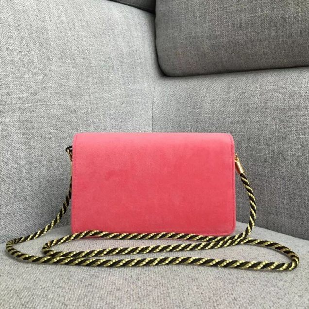 Gucci Velvet Shoulder Bag with Square G 544242 Pink 2018 Collection