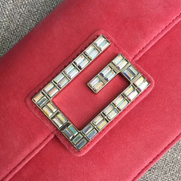 Gucci Velvet Shoulder Bag with Square G 544242 Pink 2018 Collection