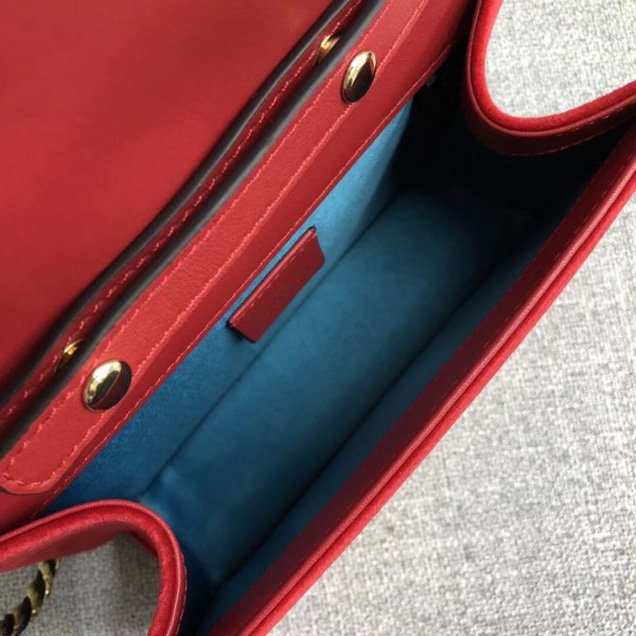 Gucci Velvet Shoulder Bag with Square G 544242 Red 2018 Collection