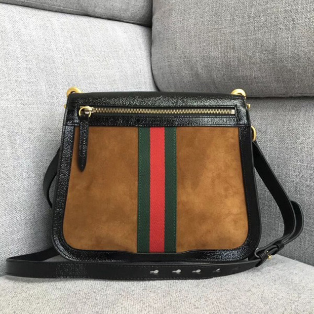 Gucci Ophidia Messenger Bag in Suede and Patent Leather 523368 2018 Collection