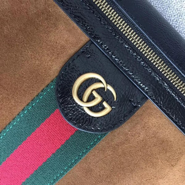 Gucci Ophidia Messenger Bag in Suede and Patent Leather 523368 2018 Collection