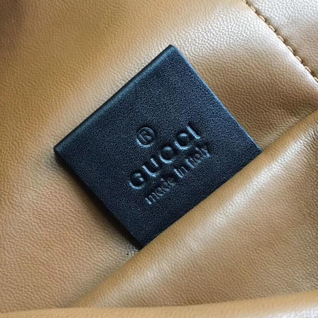 Gucci Large Tote with Tiger Head in Suede and Patent Leather 537219 Brown 2018 Collection