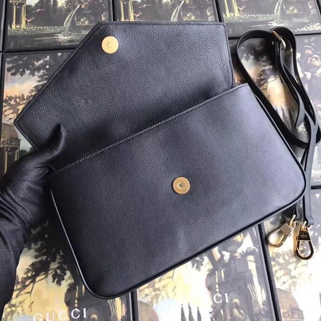 Gucci Medium double shoulder bag 524822 black