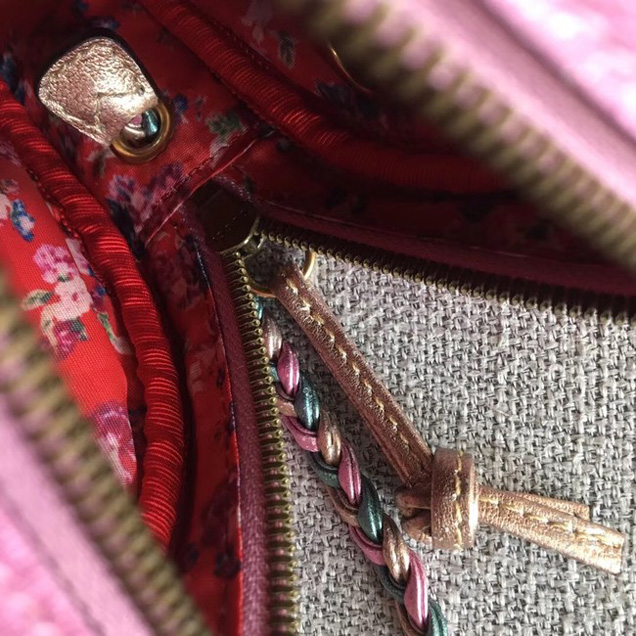 Gucci Laminated leather mini bag 534951 green&pink