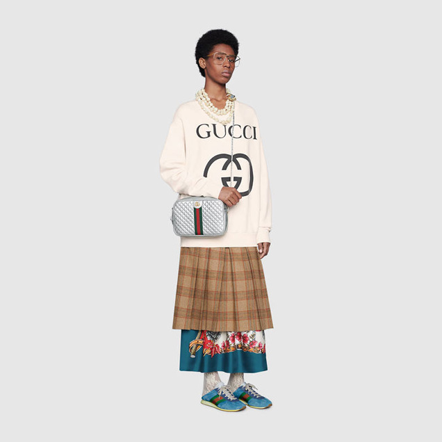Gucci Laminated leather small shoulder bag 541051