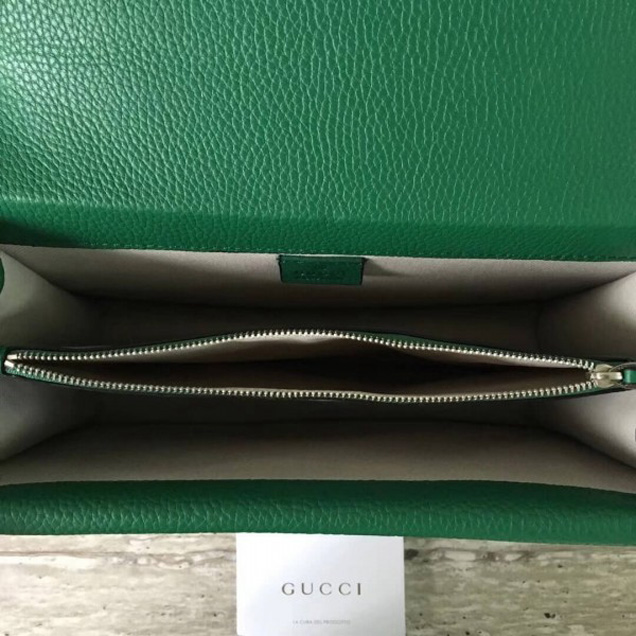 Gucci Dionysus Leather Medium Shoulder Bag 403348 Green 2018 Collection
