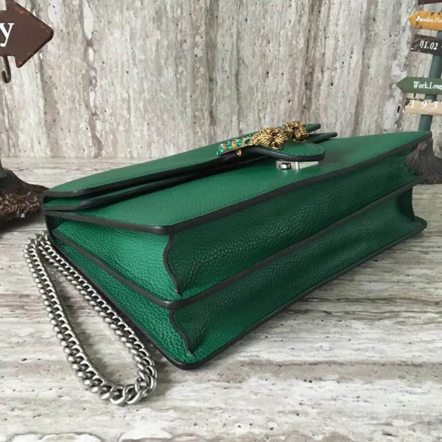 Gucci Dionysus Leather Medium Shoulder Bag 403348 Green 2018 Collection