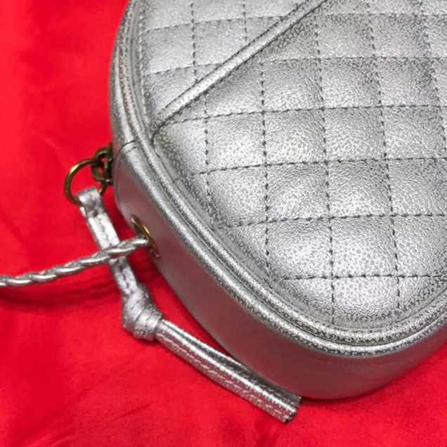 Gucci Laminated Leather Mini Bag 534951 Silver