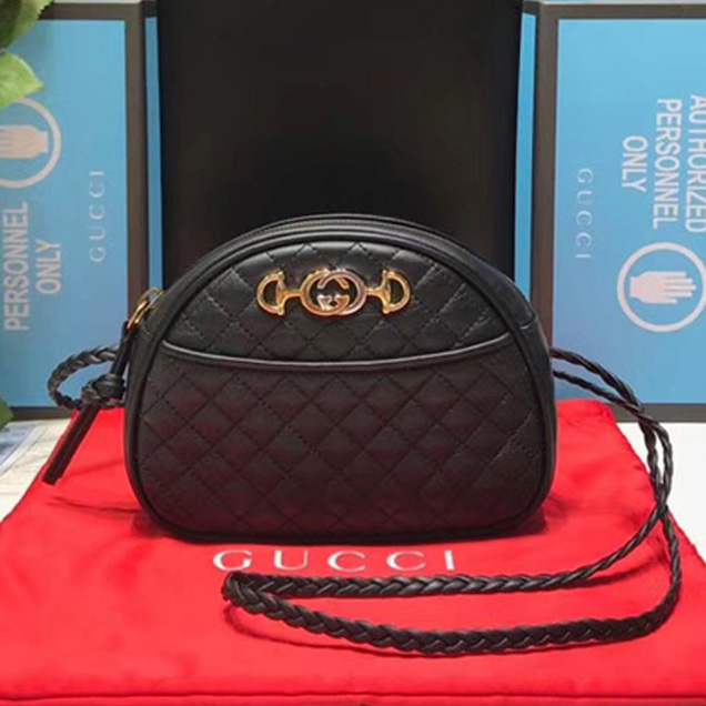 Gucci Laminated Leather Mini Bag 534951 Black