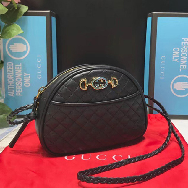 Gucci Laminated Leather Mini Bag 534951 Black