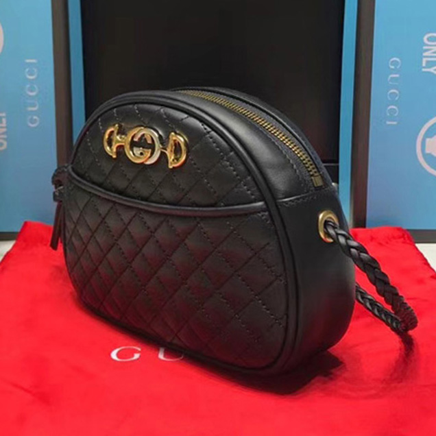 Gucci Laminated Leather Mini Bag 534951 Black