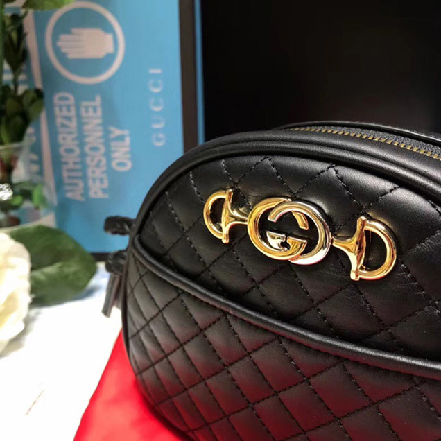 Gucci Laminated Leather Mini Bag 534951 Black