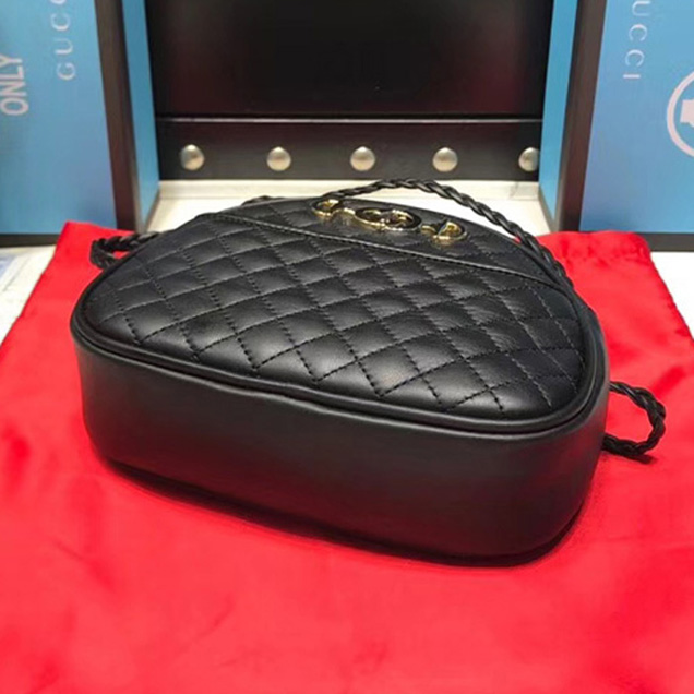 Gucci Laminated Leather Mini Bag 534951 Black