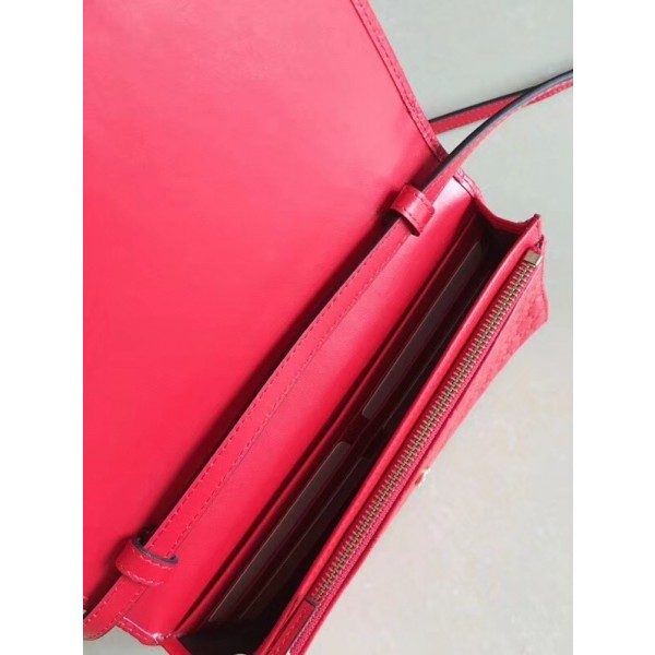 Gucci GG Signature Crossbody Bag 466507 Red 2018