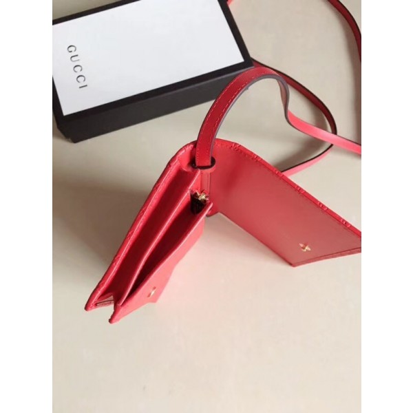 Gucci GG Signature Crossbody Bag 466507 Red 2018