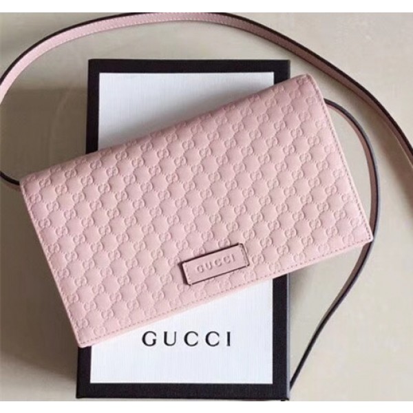 Gucci GG Signature Crossbody Bag 466507 Pink 2018