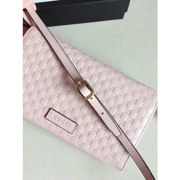 Gucci GG Signature Crossbody Bag 466507 Pink 2018