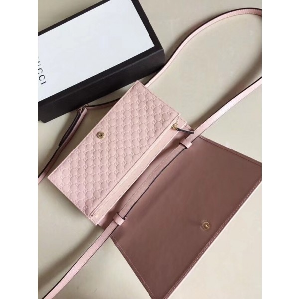 Gucci GG Signature Crossbody Bag 466507 Pink 2018