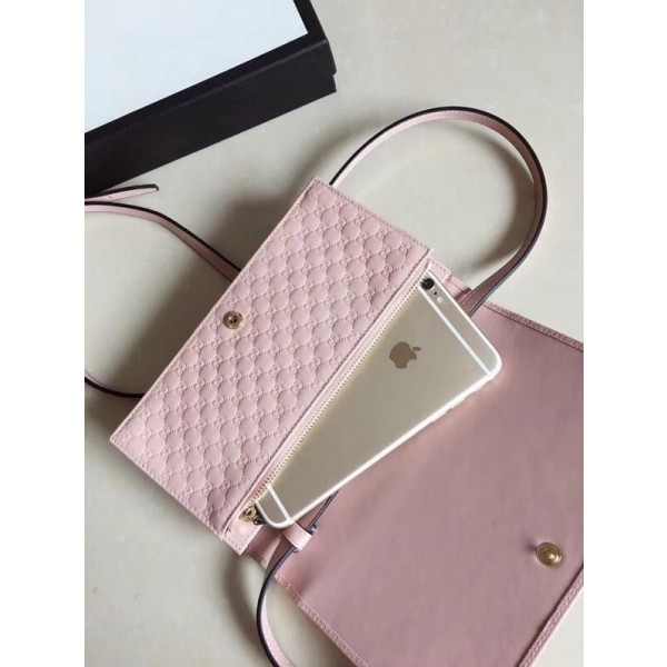 Gucci GG Signature Crossbody Bag 466507 Pink 2018