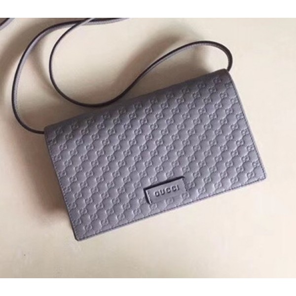 Gucci GG Signature Crossbody Bag 466507 Grey 2018