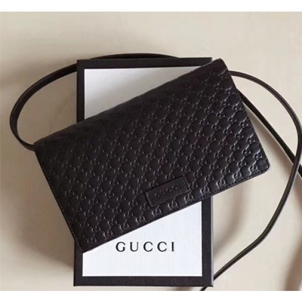 Gucci GG Signature Crossbody Bag 466507 Black 2018