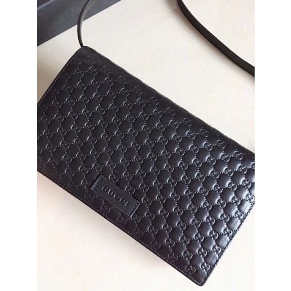 Gucci GG Signature Crossbody Bag 466507 Black 2018
