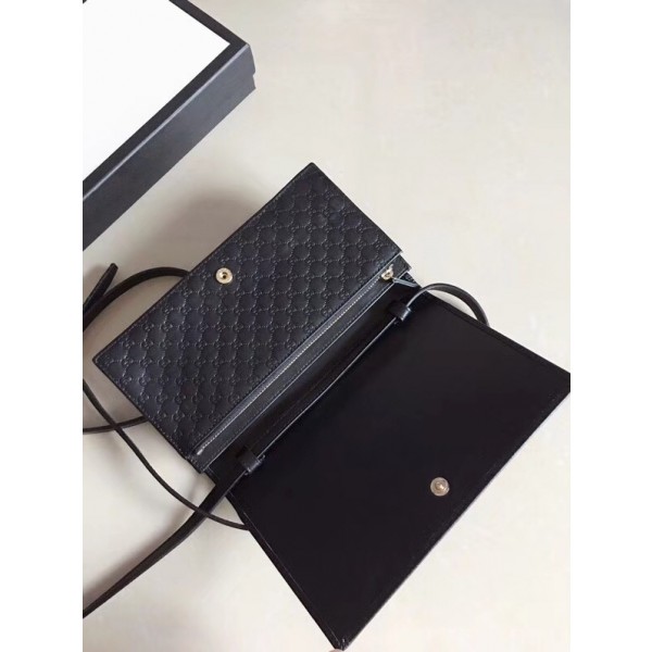 Gucci GG Signature Crossbody Bag 466507 Black 2018