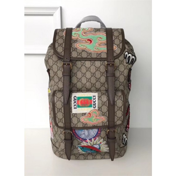 Gucci Soft GG Supreme Embroidered Backpack 473869 2018