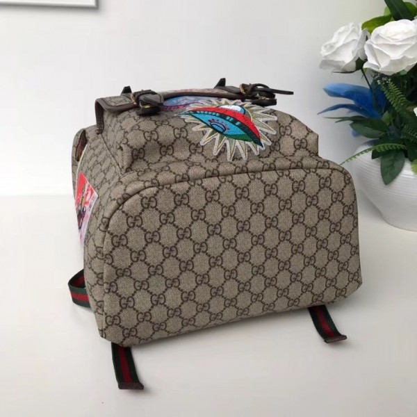 Gucci Soft GG Supreme Embroidered Backpack 473869 2018