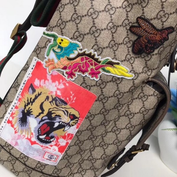 Gucci Soft GG Supreme Embroidered Backpack 473869 2018