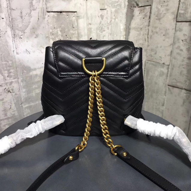 Gucci GG Marmont Matelasse Backpack 528129 Black 2018