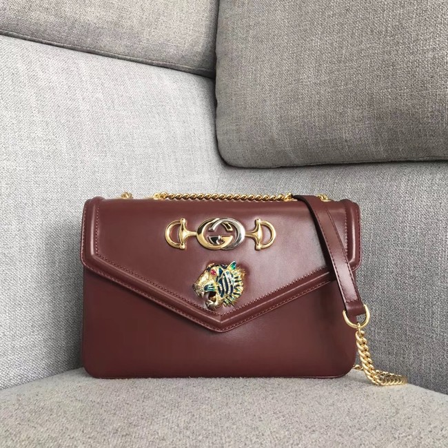 Gucci Rajah medium shoulder bag 537241 Burgundy