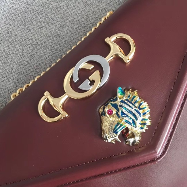 Gucci Rajah medium shoulder bag 537241 Burgundy 