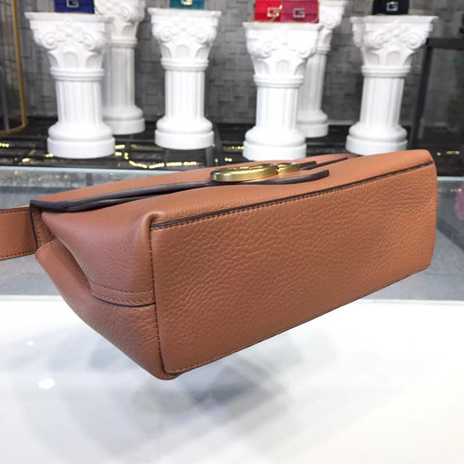 Gucci GG Marmont Leather Shoulder Bags 401173 Brown