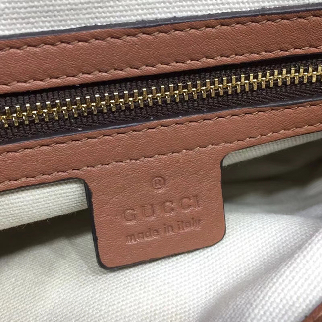 Gucci GG Marmont Leather Shoulder Bags 401173 Brown