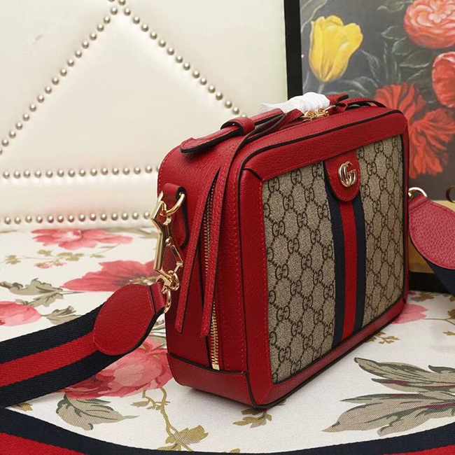 Gucci Ophidia Small GG Shoulder Bag 550622 Red