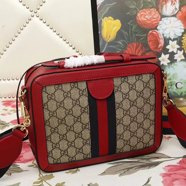 Gucci Ophidia Small GG Shoulder Bag 550622 Red