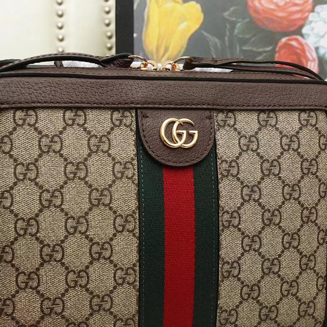 Gucci Ophidia Small GG Shoulder Bag 550622 Brown