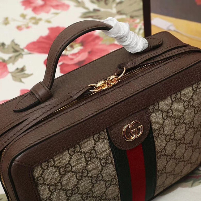 Gucci Ophidia Small GG Shoulder Bag 550622 Brown