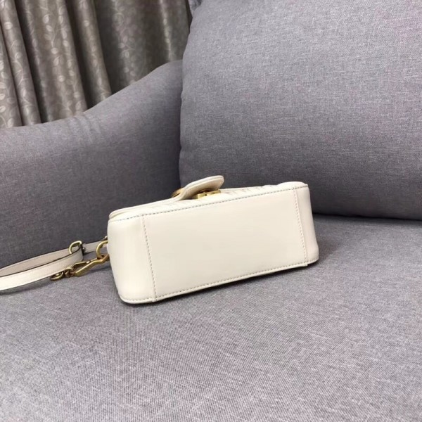Gucci GG Marmont Mini Top Handle Bag 547260 White 2018