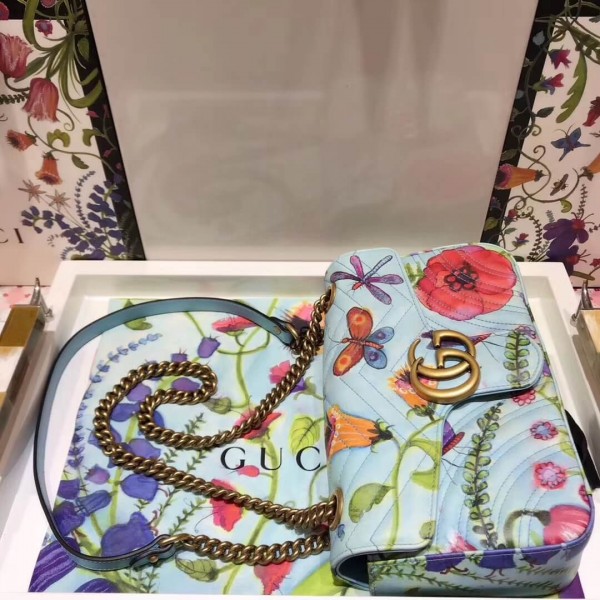 Gucci Unskilled Worker GG Marmont Small Shoulder Bag 443497 2018 Collection