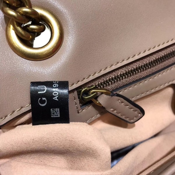 Gucci GG Marmont Matelassé Small Shoulder Bag 443497 Nude 2018 Collection