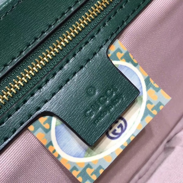 Gucci Rajah Leather Medium Shoulder Bag 537241 Green 2018 Collection