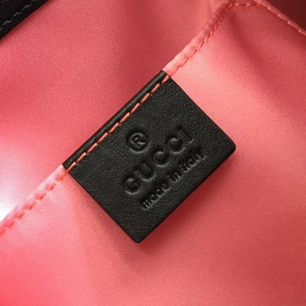 Gucci GG Marmont Quilted Velvet Bucket Bag 525081 Black 2018 Collection