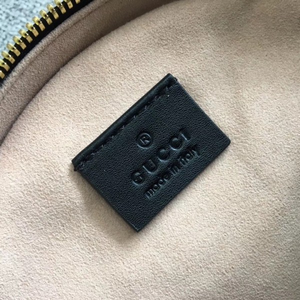 Gucci Suede Ophidia Mini Round Shoulder Bag 550618 Black 2018 Collection